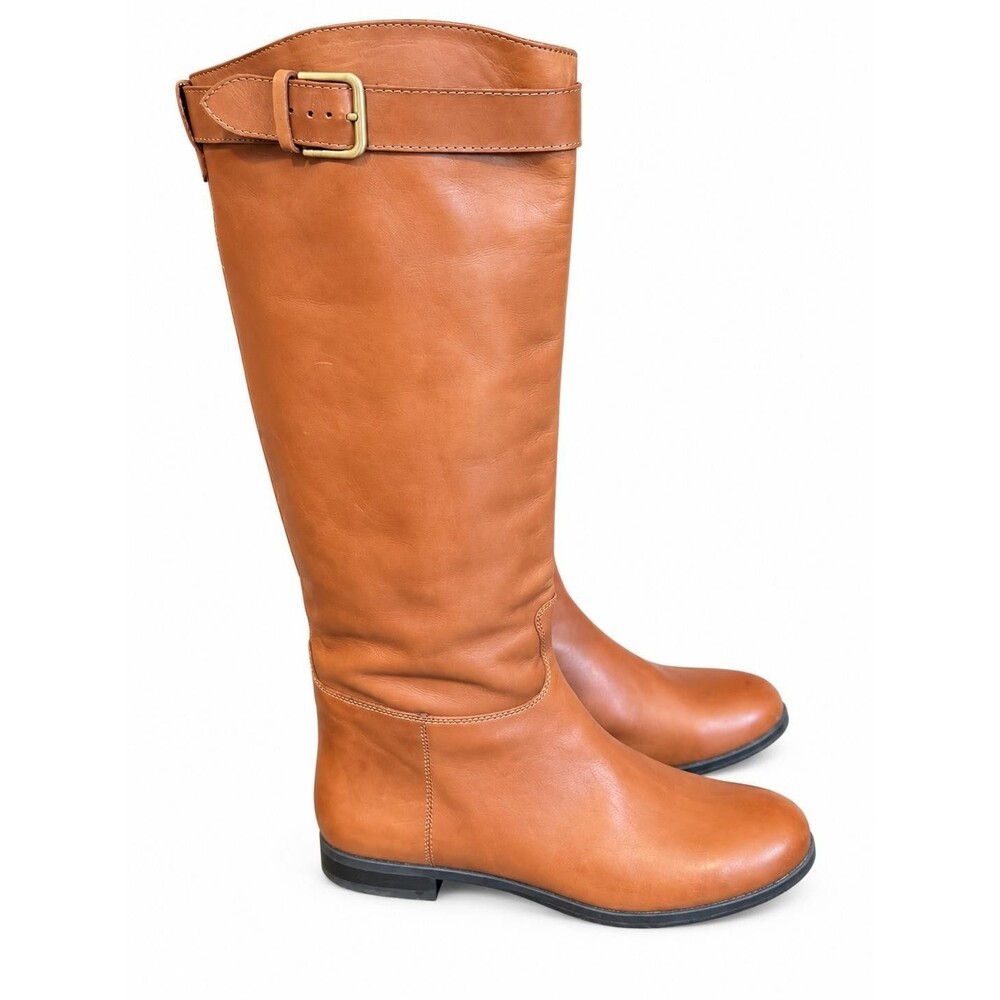 GH Bass & Co Laur Womens Tan Brown Leather Knee High Riding Boots Size 9.5M